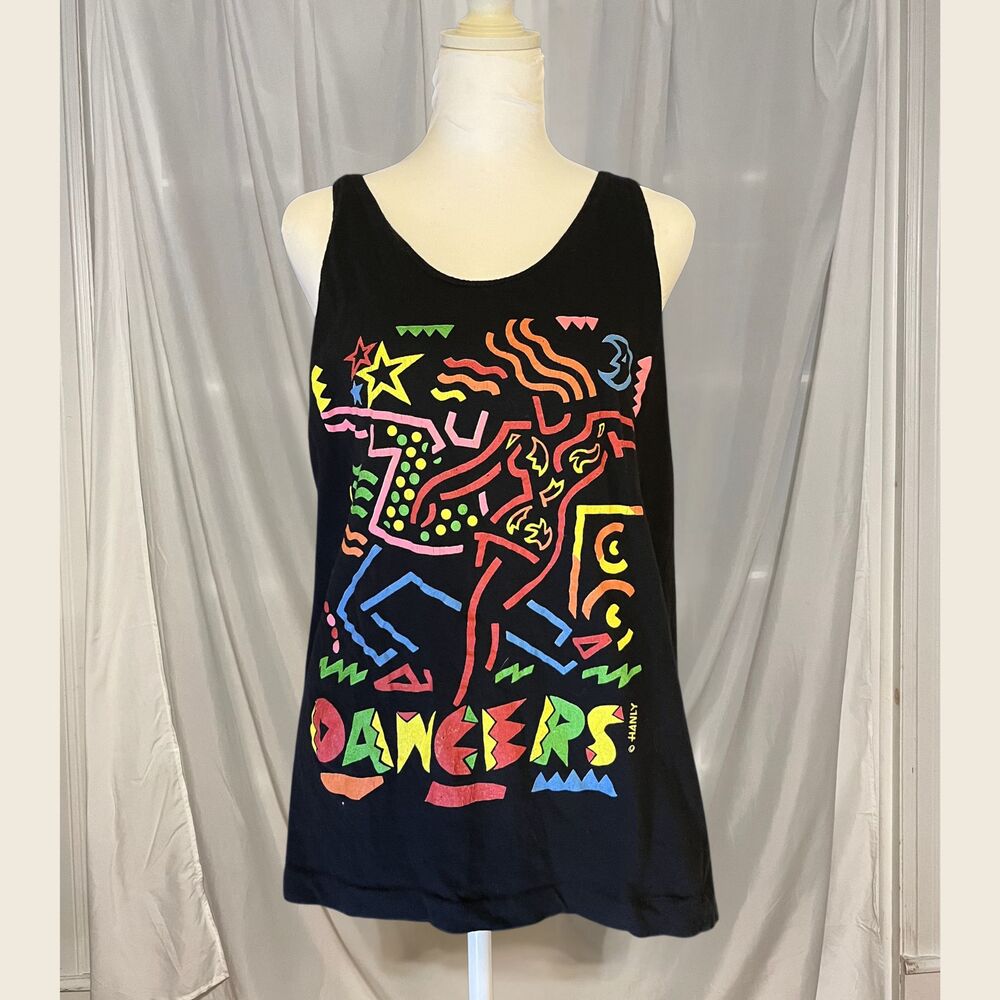 Authentic Jamaican 80s Pop Art Graphic Tank | Vintage Caribbean Single Stitch